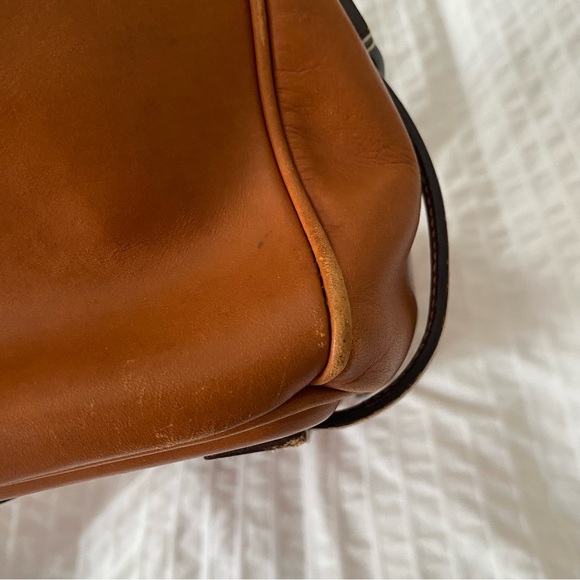 Ralph Lauren Leather Ricky Satchel Doctors Bag Brown Silver Turn Lock - Picture 9 of 14